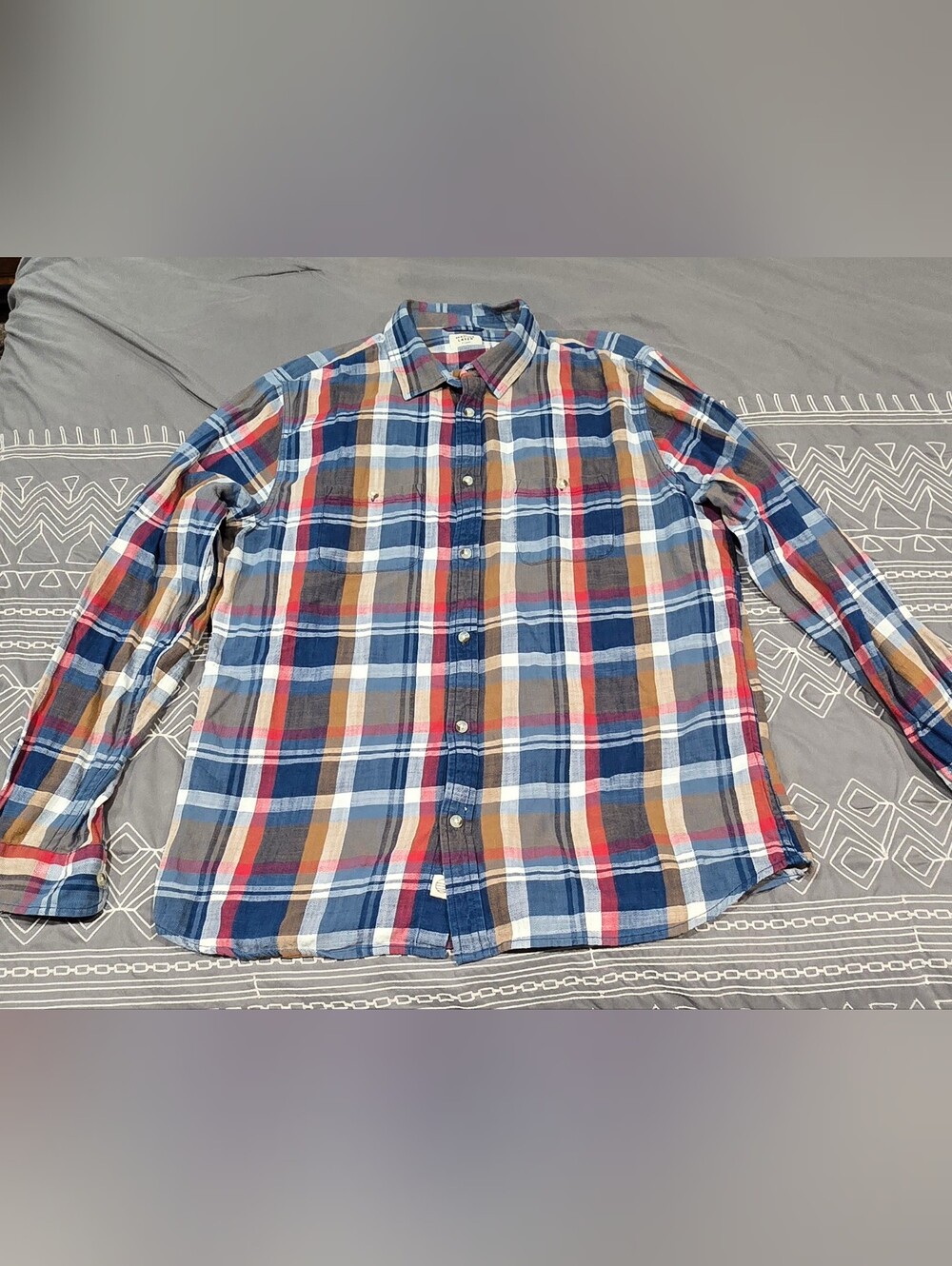 Marine Layer Button Down Plaid Flannel Size XL